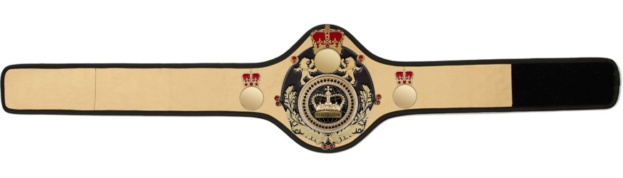 QUEENSBURY PRO LEATHER BLACK CHAMPION CROWN CHAMPIONSHIP BELT QUEEN/B/G/BLKGEM - AVAILABLE IN 10+ COLOURS